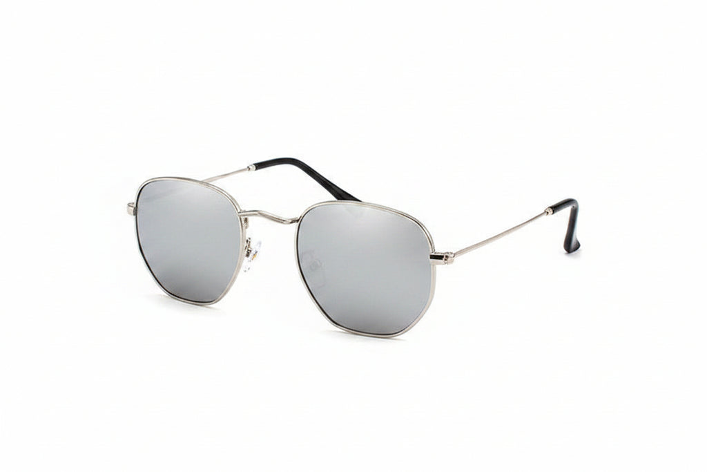 Aero Noir Sunglasses in Silver frame with tinted lenses