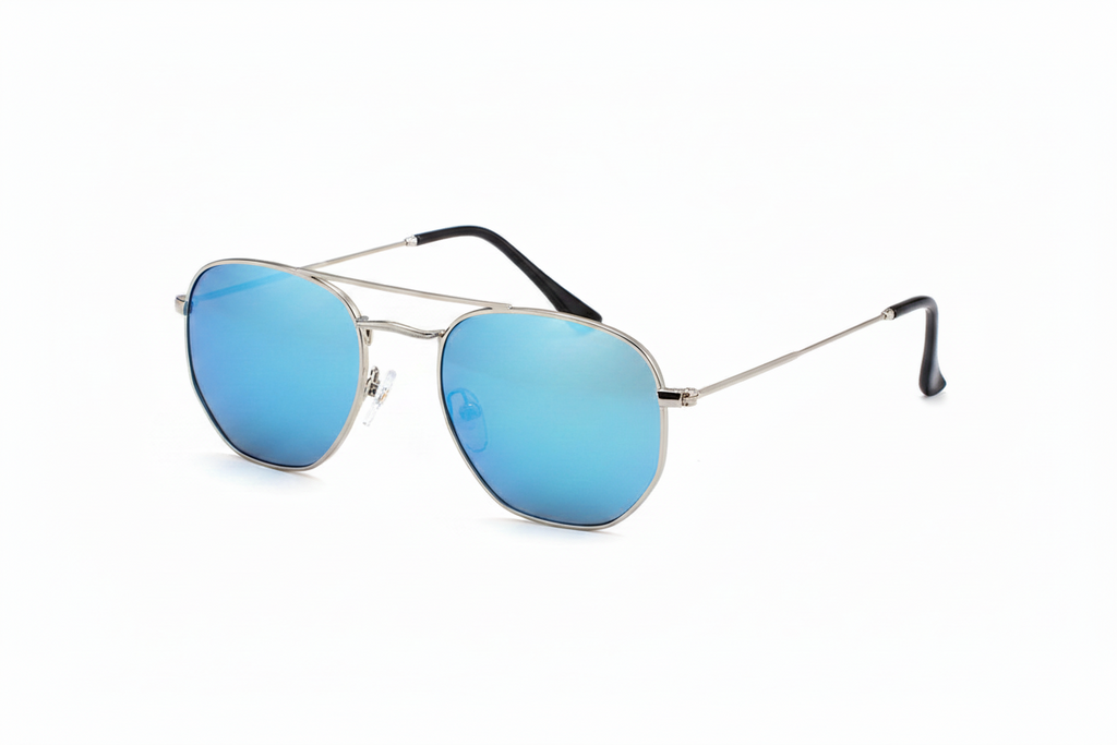 Side view of Aero Noir Sunglasses showing lightweight metal frame