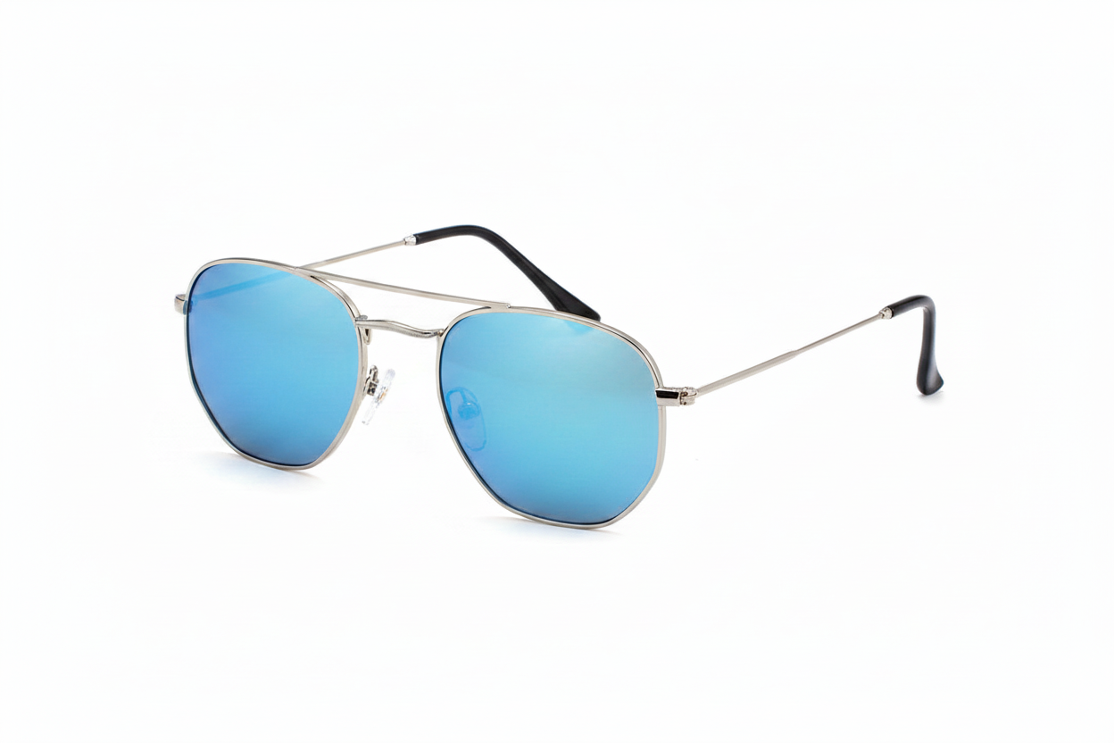 Side view of Aero Noir Sunglasses showing lightweight metal frame