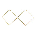 gold square hoop earrings minimalist design