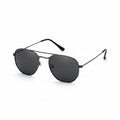 Aero Noir Sunglasses with gray frame and dark polarized lenses