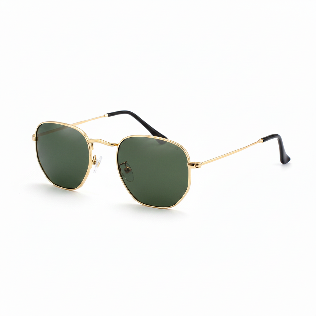 Aero Noir Sunglasses in gold frame with tinted lenses