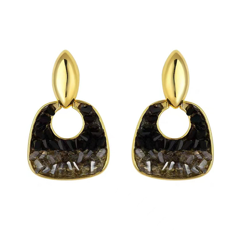Elara Grace Earrings with minimal elegant design gold finish