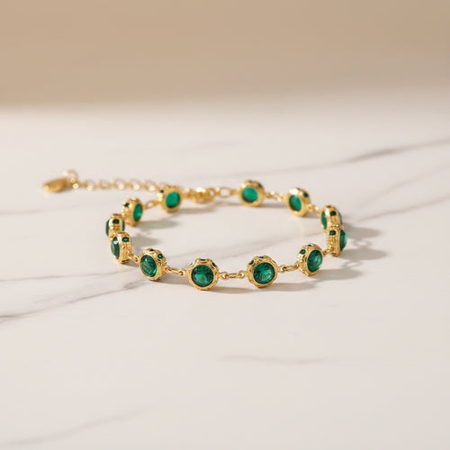 Close-up of 18K gold plated bracelet detail