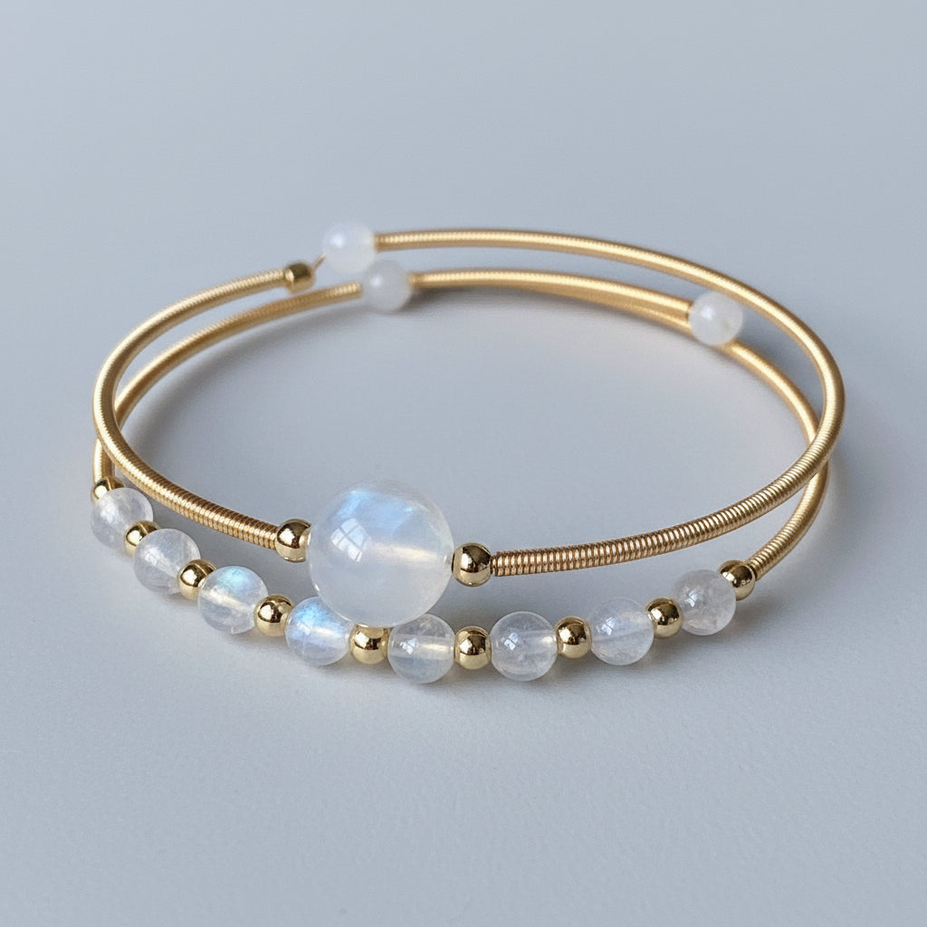 Freshwater pearl bracelet with soft gold accents