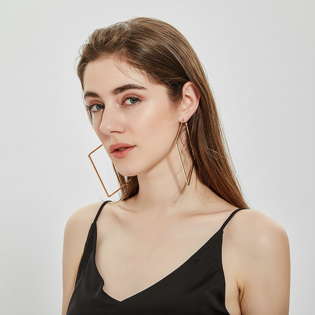 LuxeFrame Square Hoops