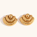 Statement scallop earrings lightweight and minimal design